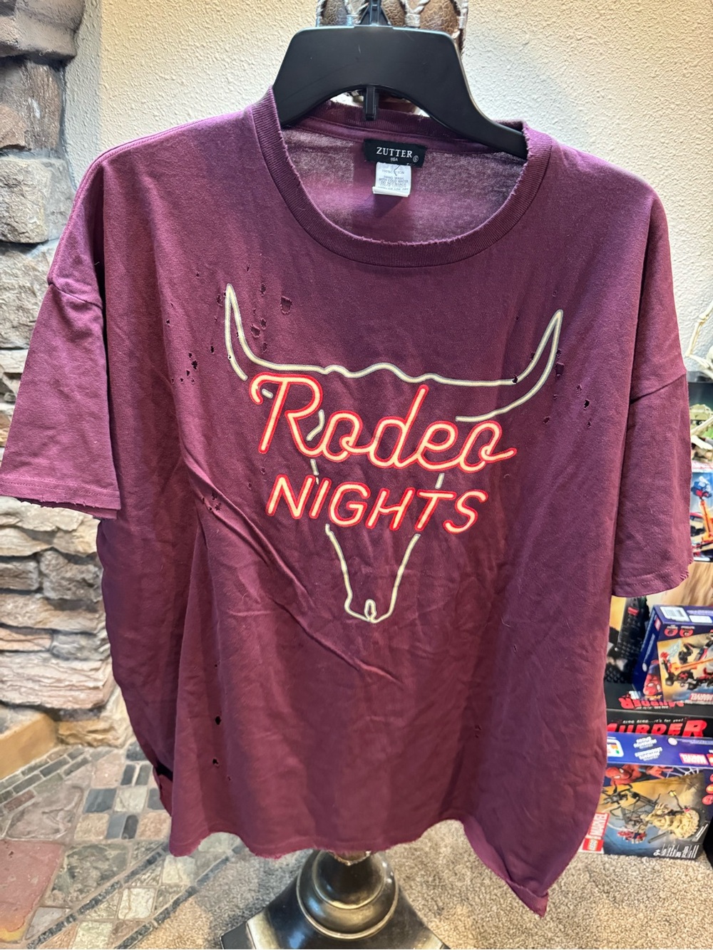 Zutter Rodeo Nights Graphic Tee - Burgundy
